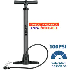 TRUPER - Inflador para bicicleta bomba de aire 100PSI balones