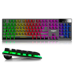 MICRONICS - Teclado Gamer Neon Semimecanico Base Metálica