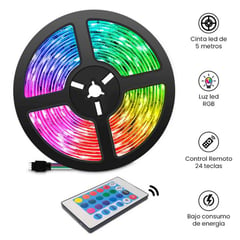 GENERICO - Cinta LED x 5 metros RGB con Control