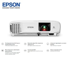 EPSON - Proyector Powerlite E20 3400 Lúmenes/Resolución XGA 1024x768