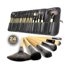 VATYERTY - Brochas maquillaje 24 piezas set profesional pelo de cabra