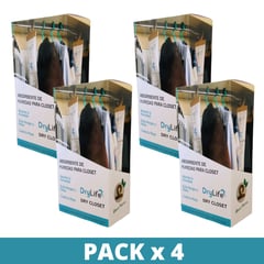 DRYLIFE - PACK DRY CLOSET x 4 (DESHUMEDECEDOR PARA CLOSET)