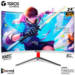 TEROS - Monitor Curvo TE-2401S 24 VA, FHD, 100HZ, 5MS, FreeSync Premium