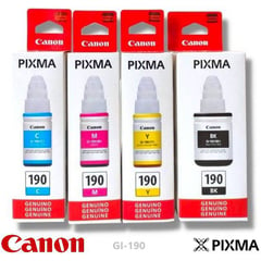 CANON - Tinta GI-190 kit x4 Colores CMYBK