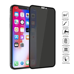 GENERICO - Mica de vidrio Anti Espía para iPhone 12 Pro en 5D- Negro