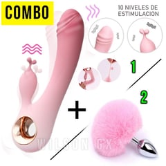 GENERICO - Kit Vibrador Consolador Dildo Estimula Punto G Plug Anal