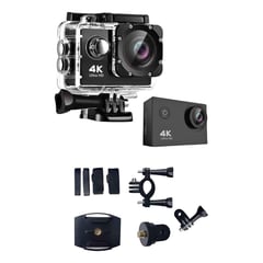 GENERICO - Camara Deportiva Ultra Hd 4k 16 Mp Wifi Acuatica con accesorios Sport