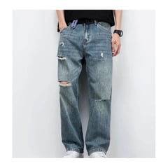 42AROZINA - Pantalones jeans de hombre diseños de jeans rotos de moda para