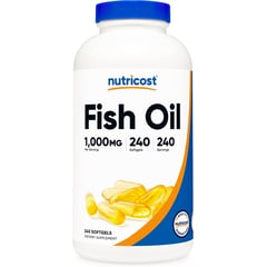 NUTRICOST - Omega 3 Fish oil 240 Capsulas Aceite de Pescado