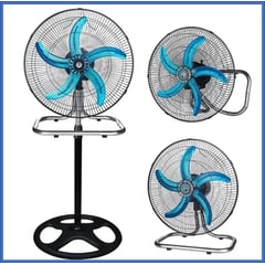 GENERICO - Ventilador industrial 3 en 1 de 18" 5 aspas piso,pared,escritorio