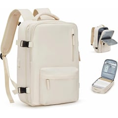 KUZLER - Mochila de Viaje grande tiktok Beige RIBS-101B