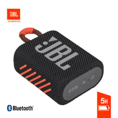 JBL - Parlante Bluetooth Altavoz Go 3 Impermeable Ip67 5hr Negro-Naranja