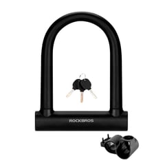 ROCKBROS - Candado Tipo U Revestido de Silicona Con Llaves RKS610-BK