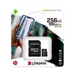 KINGSTON - MEMORIA MICRO SD 256GB CANVAS SELECT PLUS 100MBS