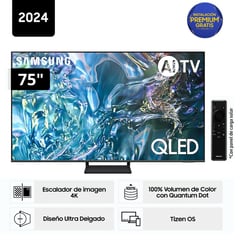 SAMSUNG - Televisor QLED Tizen OS Smart Tv 75" 4K QN75Q65DAGXPE - Nuevo 2024