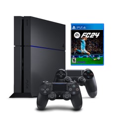 SONY - Consola PS4 y 2 Mandos + FC24 - Reacondicionada