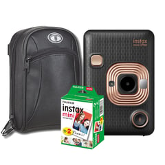 FUJIFILM - Camara Instax Mini LiPlay Negro+Estuche+Pack de Peliculax20