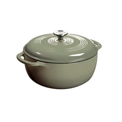 LODGE - Olla de hierro fundido esmaltada Desert Sage de 5.7 L