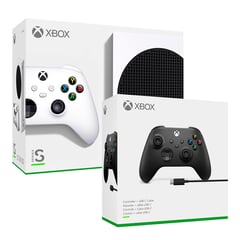 MICROSOFT - Consola Xbox Series S + Mando Negro Con Cable