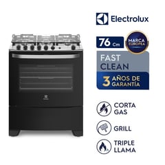 ELECTROLUX - Cocina Freestanding a Gas con 5 quemadores de triple llama 76USM