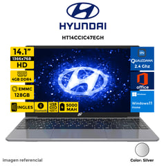 HYUNDAI - Laptop Qualcomm Ram 4GB EMMC 158 14.1" HD Windows 11 Home