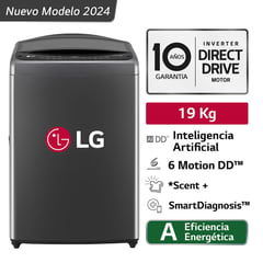 LG - Lavadora 19Kg Carga Superior Inteligencia Artificial WT19BV6T Negro