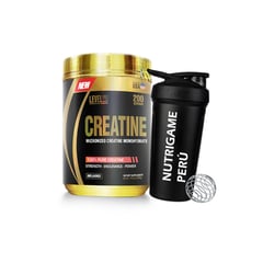 LEVEL PRO - Creatina Monohidratada 500gr 100% Pure Creatine +Shaker