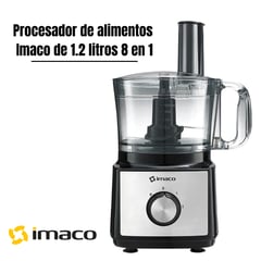 IMACO - Procesador de alimentos de 1.2 L 8en1-FP7581