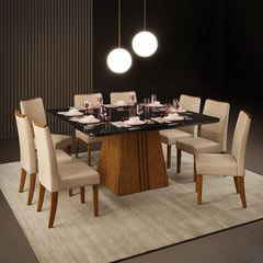 MICA - Juego de Comedor Elegant 8 Sillas